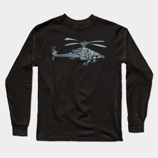 Apache Helicopter Long Sleeve T-Shirt by GnomeWorld